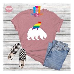 Colorful Bear T-shirt, LGBTQ Bear Shirt, Pride Shirt, Animal Shirt, Love Is Love Shirt, Equality Shirt, Pride Month, Gay