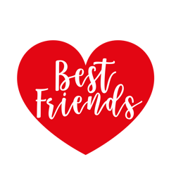 Best Friends, Valentine Svg, Cricut Silhouette Svg Eps Png Dxf, Cutting File Digital Download
