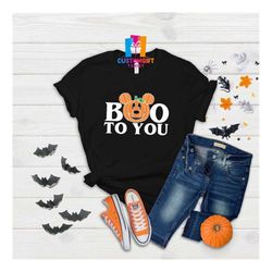Boo To You T-shirt, Mickey Head Pumpkin Shirt, Disney Halloween Shirts, Spooky T-shirt, Fall Shirts, Halloween Gift, Fun