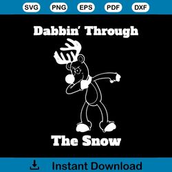 Dabbin Through The Snow Reindeer svg, Cartoon Svg, Reindeer Svg, Animal Svg, Cute Svg, Color Animal Svg, Adorable Svg, C
