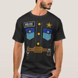 police uniform costume cool easy halloween shirt, halloween policemen costume shirt