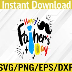 Mustache Graphic Happy Father's Day For Father's Day Svg, Eps, Png, Dxf, Digital Download