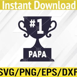 Number Papa Cool Funny Fathers Day Svg, Eps, Png, Dxf, Digital Download
