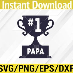 number papa cool funny fathers day svg, eps, png, dxf, digital download