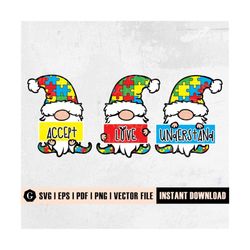 autism svg | autism awareness svg | puzzle pieces svg | accept love understand svg | peace love understand svg | autism