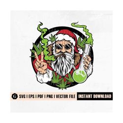 santa smoking svg | smoking weed marijuana joint cannabis blunt dope | funny christmas christmas shirt | smoking weed sv