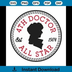 Converse All Star Fourth Doctor 4th Doctor 1974 Svg