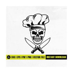 chef skull svg | master chef svg | chef logo svg | chef tools svg | restaurant logo svg | cook svg | chef clipart | chef