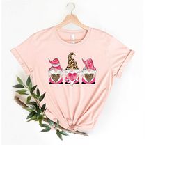 Valentine Gnomes Hearts Shirt, Valentines Day Shirt For Woman, Heart Shirt, Cute Valentine Shirt, Scandinavian Gnome Shi