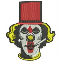 clown in red hat Machine Embroidery Design