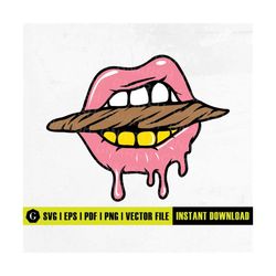 pink lips with cannabis joint svg | lips smoking weed svg | smoking lips svg | smoking cannabis svg | smoking joint svg