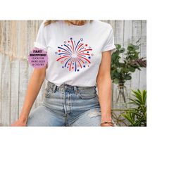 fireworks shirt, patriotic shirt, american flag shirt, memorial day shirt, family usa flag tee, fireworks shirt, usa sta