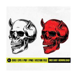 Skull Svg | Skull Head Svg | Skeleton Svg Skull Clipart | Skull Illustration | Skull Shirt | Skull Silhouette | Skull Cu