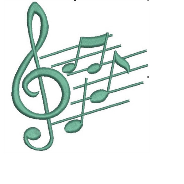 Music Note Outline Embroidery Designs