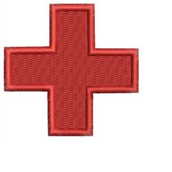 red cross embroidery, medical pattern, healthcare design