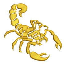 scorpion machine embroidery design 2 inch hat size available