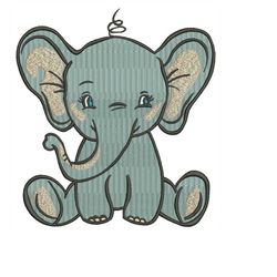 elephant  baby embroidery design pattern file Machine Embroidery Designs, instantly download