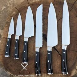 D2 Steel Kitchen Knife Set With Horn Handle