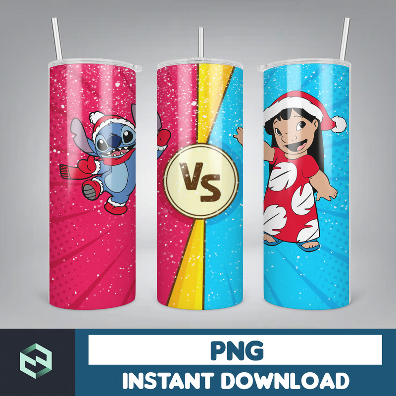 Christmas Stitch Tumbler Wrap, Stitch Sublimation Designs, 20 oz Skinny Tumbler PNG Sublimation, Stitch Tumbler Wrap PNG (17).jpg