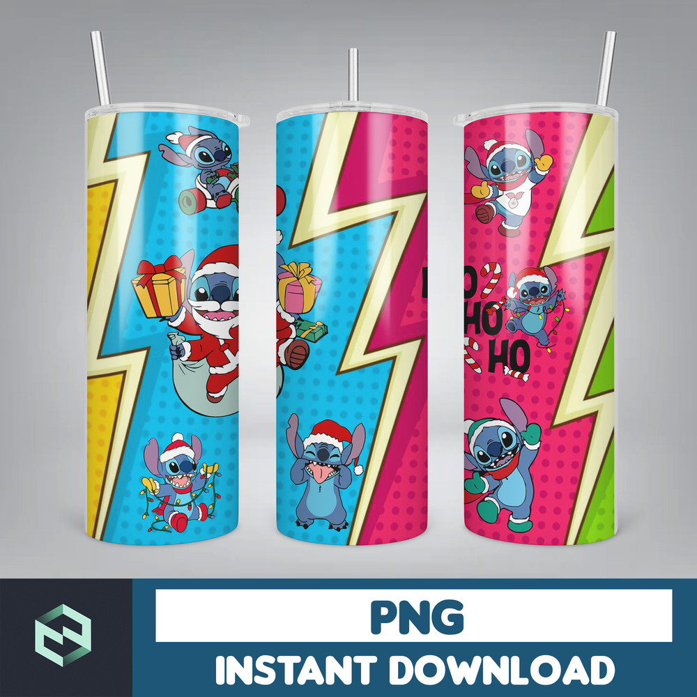 Christmas Stitch Tumbler Wrap, Stitch Sublimation Designs, 20 oz Skinny Tumbler PNG Sublimation, Stitch Tumbler Wrap PNG (43).jpg