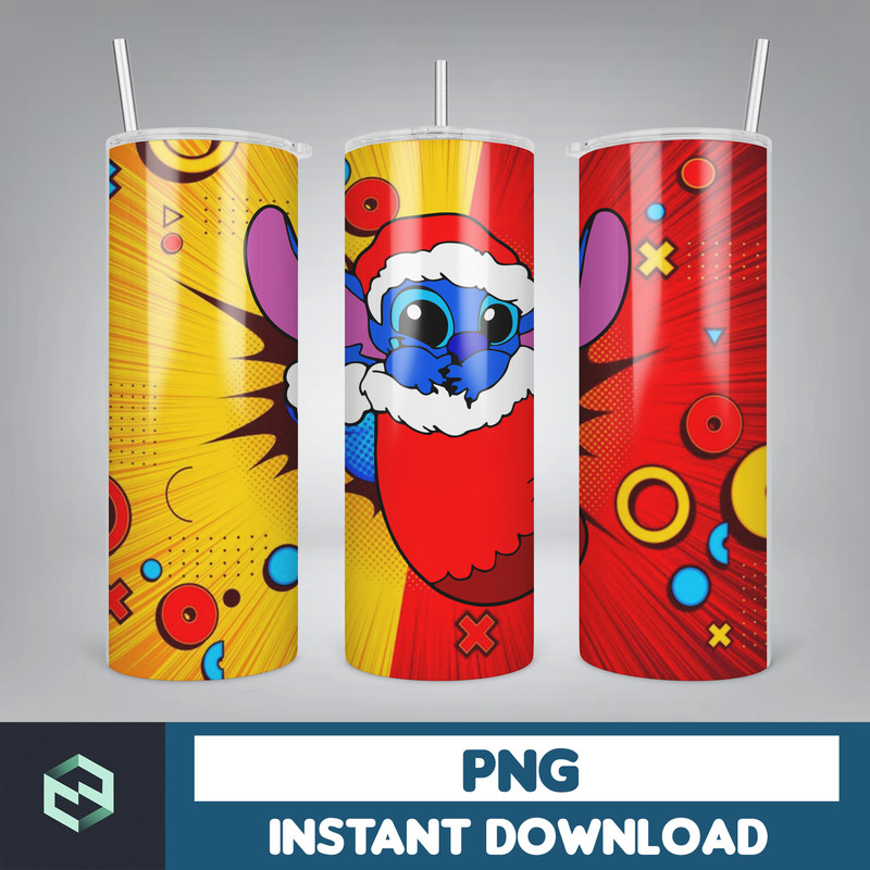 Christmas Stitch Tumbler Wrap, Stitch Sublimation Designs, 20 oz Skinny Tumbler PNG Sublimation, Stitch Tumbler Wrap PNG (48).jpg
