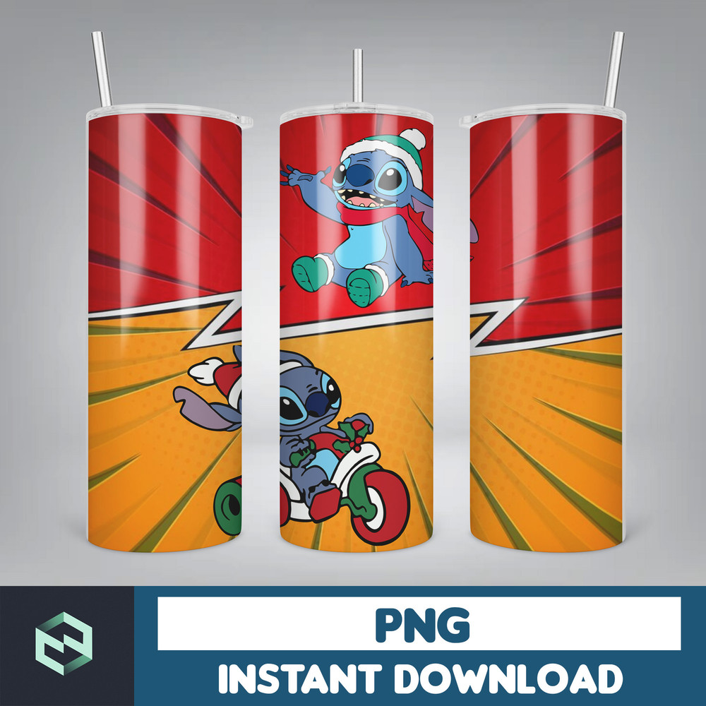 Christmas Stitch Tumbler Wrap, Stitch Sublimation Designs, 20 oz Skinny Tumbler PNG Sublimation, Stitch Tumbler Wrap PNG (64).jpg