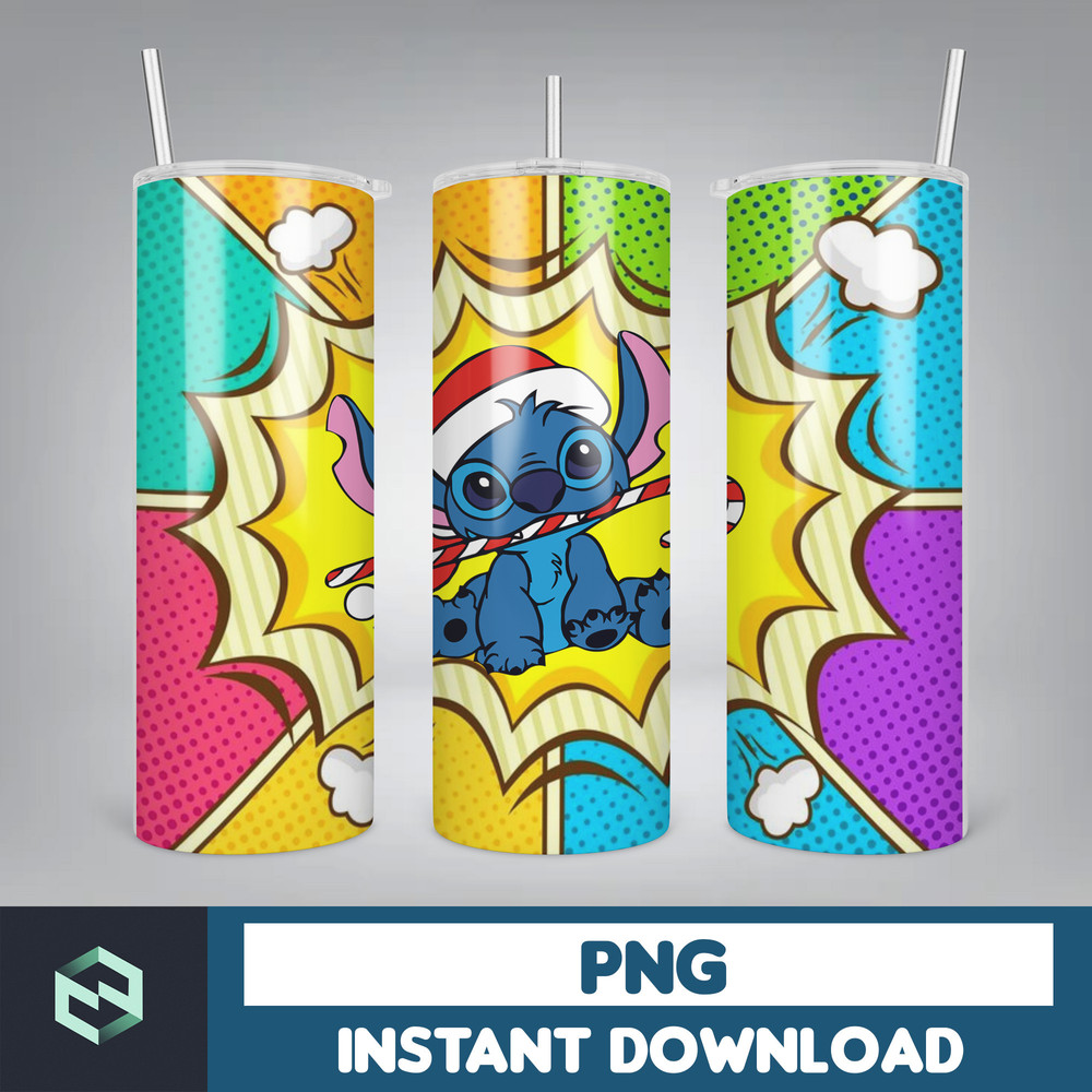 Christmas Stitch Tumbler Wrap, Stitch Sublimation Designs, 20 oz Skinny Tumbler PNG Sublimation, Stitch Tumbler Wrap PNG (70).jpg