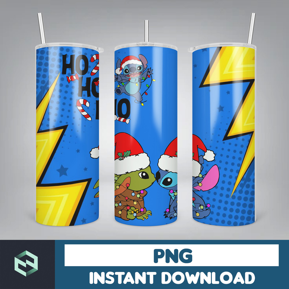 Christmas Stitch Tumbler Wrap, Stitch Sublimation Designs, 20 oz Skinny Tumbler PNG Sublimation, Stitch Tumbler Wrap PNG (76).jpg