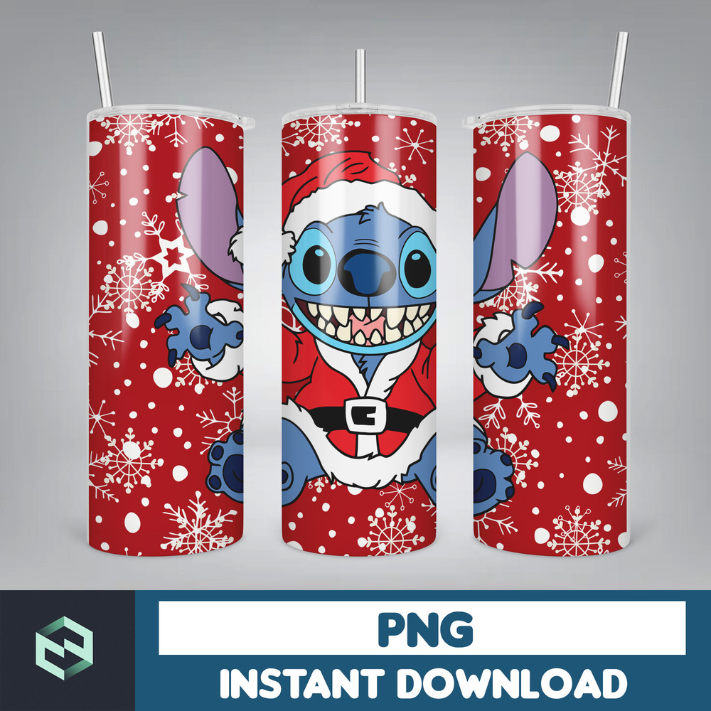 Christmas Stitch Tumbler Wrap, Stitch Sublimation Designs, 20 oz Skinny Tumbler PNG Sublimation, Stitch Tumbler Wrap PNG (83).jpg