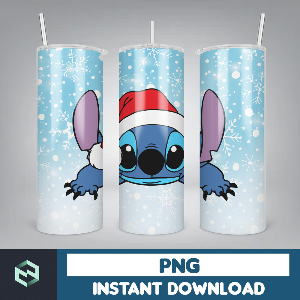 Christmas Stitch Tumbler Wrap, Stitch Sublimation Designs, 20 oz Skinny Tumbler PNG Sublimation, Stitch Tumbler Wrap PNG (84).jpg