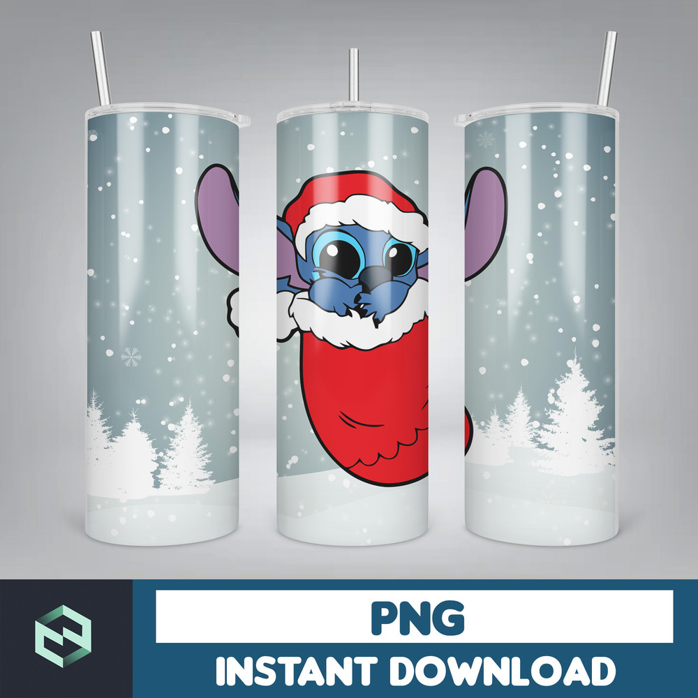 Christmas Stitch Tumbler Wrap, Stitch Sublimation Designs, 20 oz Skinny Tumbler PNG Sublimation, Stitch Tumbler Wrap PNG (88).jpg