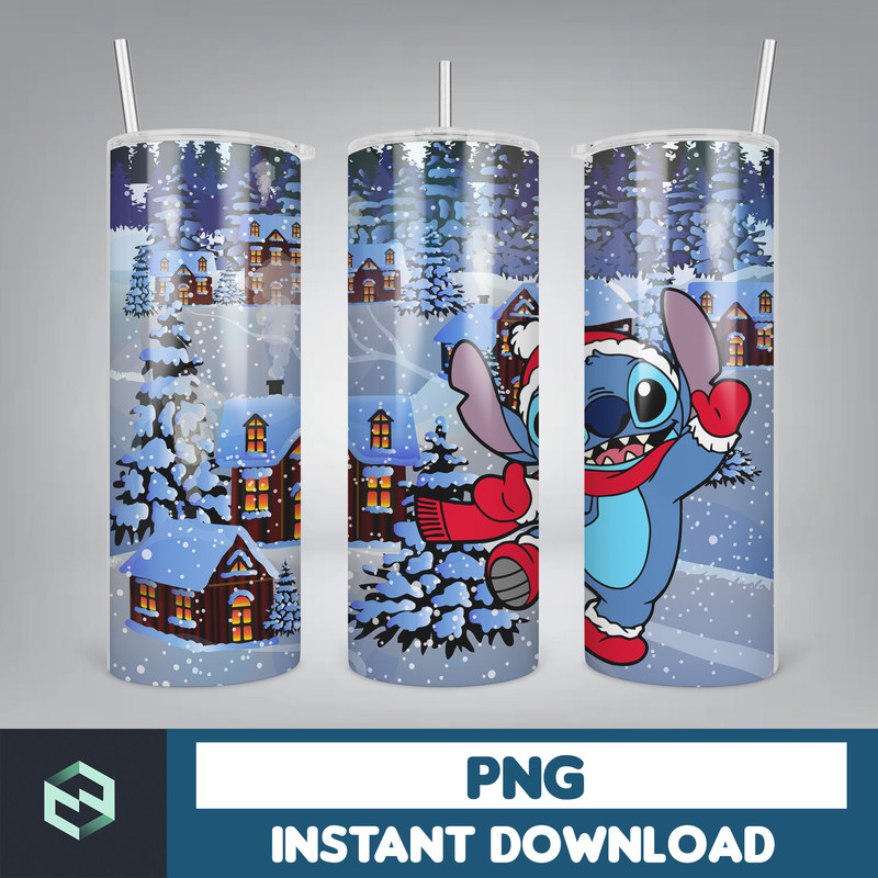Christmas Stitch Tumbler Wrap, Stitch Sublimation Designs, 20 oz Skinny Tumbler PNG Sublimation, Stitch Tumbler Wrap PNG (92).jpg