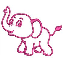 elephant mini fill stitch baby embroidery design pattern file Machine Embroidery Designs, instantly download