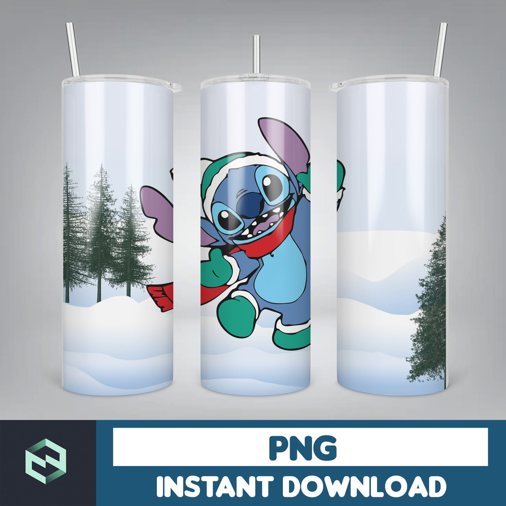Christmas Stitch Tumbler Wrap, Stitch Sublimation Designs, 20 oz Skinny Tumbler PNG Sublimation, Stitch Tumbler Wrap PNG (100).jpg