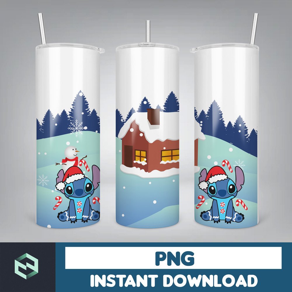 Christmas Stitch Tumbler Wrap, Stitch Sublimation Designs, 20 oz Skinny Tumbler PNG Sublimation, Stitch Tumbler Wrap PNG (103).jpg