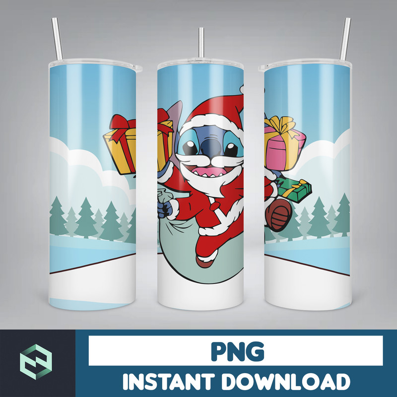 Christmas Stitch Tumbler Wrap, Stitch Sublimation Designs, 20 oz Skinny Tumbler PNG Sublimation, Stitch Tumbler Wrap PNG (118).jpg