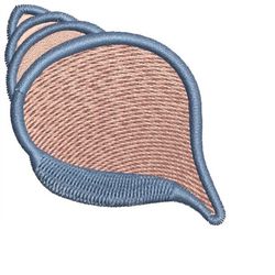 shell machine embroidery design 2 inch hat size available