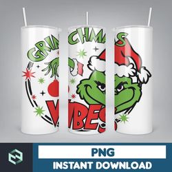 grinch tumbler wrap, 20 oz skinny tumbler wrap, 20oz tumbler png sublimation design (40)