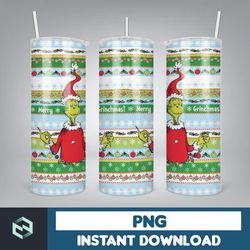 grinch tumbler wrap, 20 oz skinny tumbler wrap, 20oz tumbler png sublimation design (7)