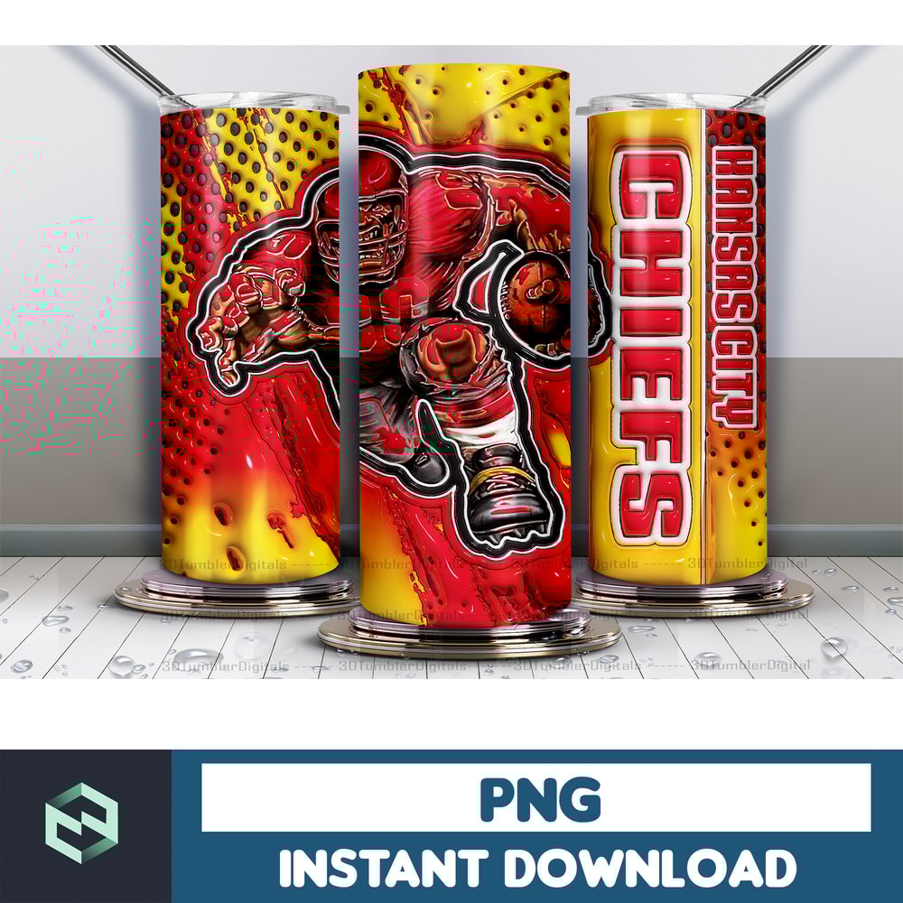 Football Tumbler Wrap Design, 3D Inflated Football Tumbler wrap, Football Tumbler Wrap Png, Football Digital (14).jpg