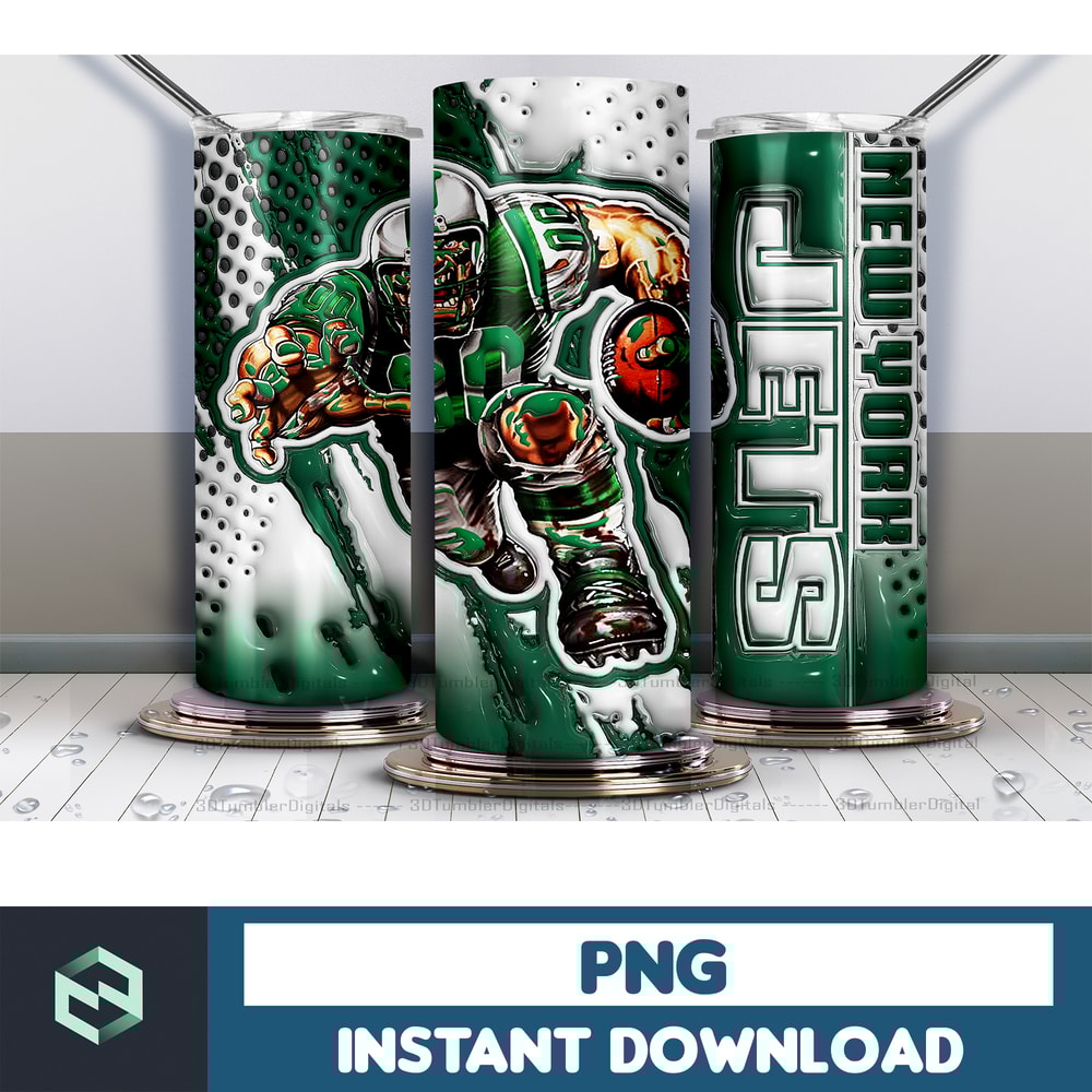 Football Tumbler Wrap Design, 3D Inflated Football Tumbler wrap, Football Tumbler Wrap Png, Football Digital (18).jpg