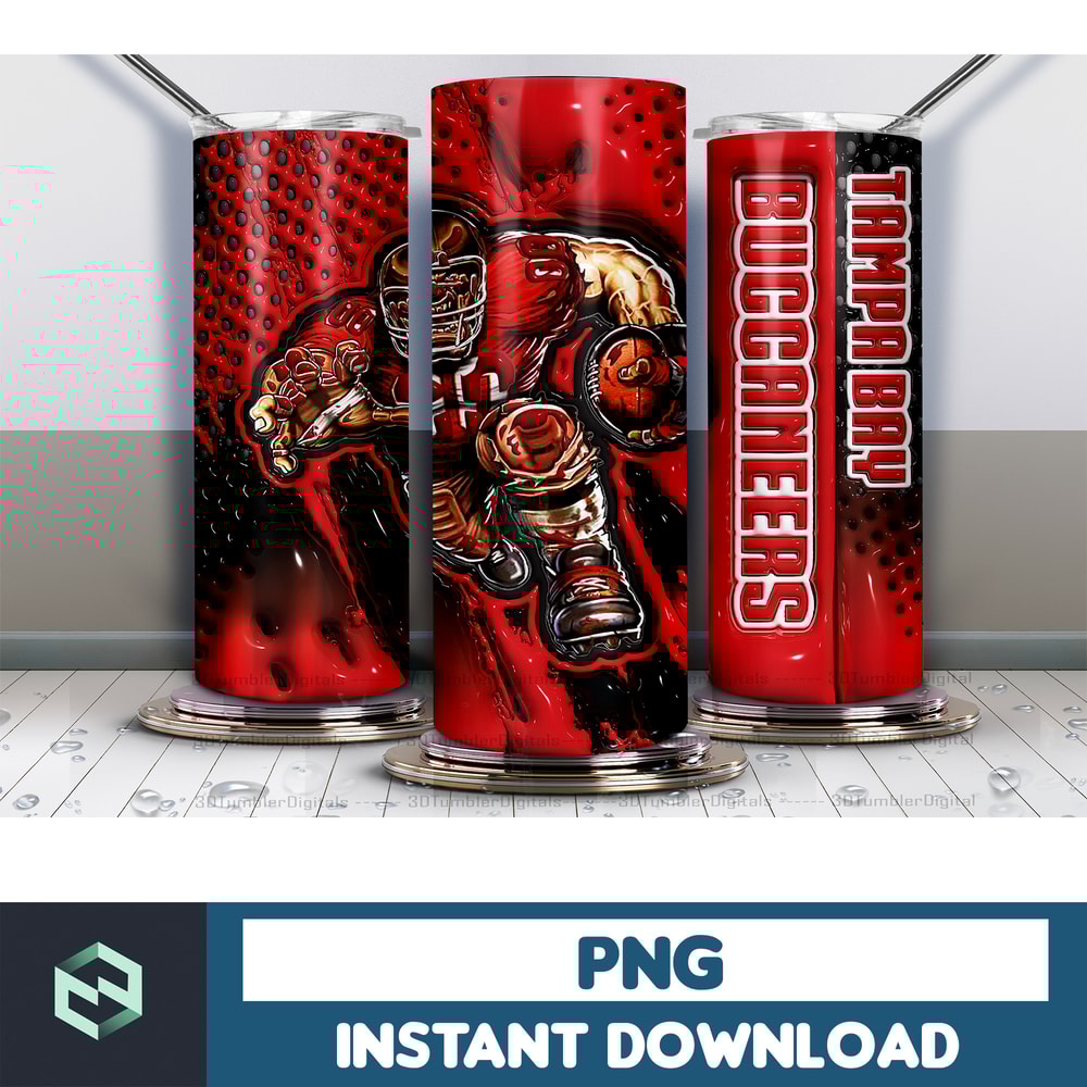 Football Tumbler Wrap Design, 3D Inflated Football Tumbler wrap, Football Tumbler Wrap Png, Football Digital (28).jpg