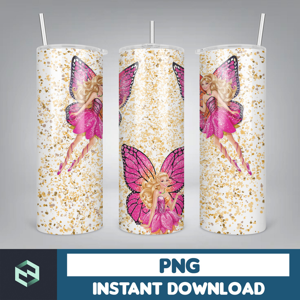 Barbie Tumbler Wrap, 20 oz Skinny Tumbler Wrap Sublimation Design, Straight & Tapered Tumbler Wrap (18).jpg