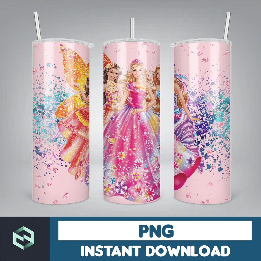 Barbie Tumbler Wrap, 20 oz Skinny Tumbler Wrap Sublimation Design, Straight & Tapered Tumbler Wrap (23).jpg