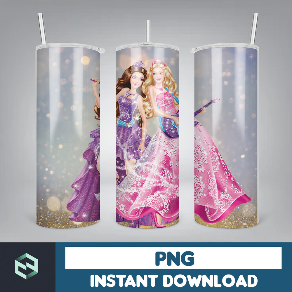 Barbie Tumbler Wrap, 20 oz Skinny Tumbler Wrap Sublimation Design, Straight & Tapered Tumbler Wrap (28).jpg