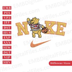 nike spooky disney winnie the pooh embroidery design