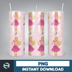 barbie tumbler wrap, 20 oz skinny tumbler wrap sublimation design, straight & tapered tumbler wrap (50)