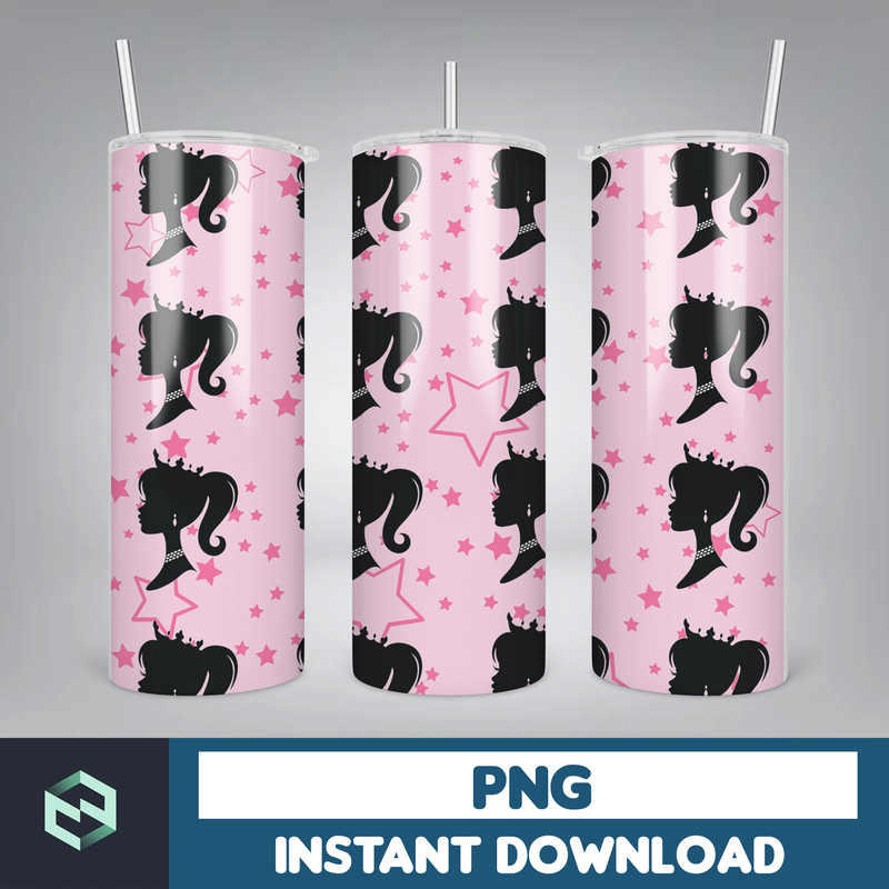 Barbie Tumbler Wrap, 20 oz Skinny Tumbler Wrap Sublimation Design, Straight & Tapered Tumbler Wrap (61).jpg