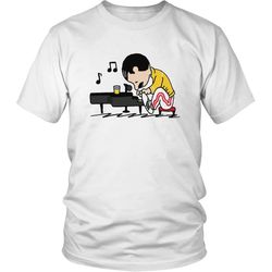 freddie mercury playing piano &8211 freddie mercury plays piano shirt