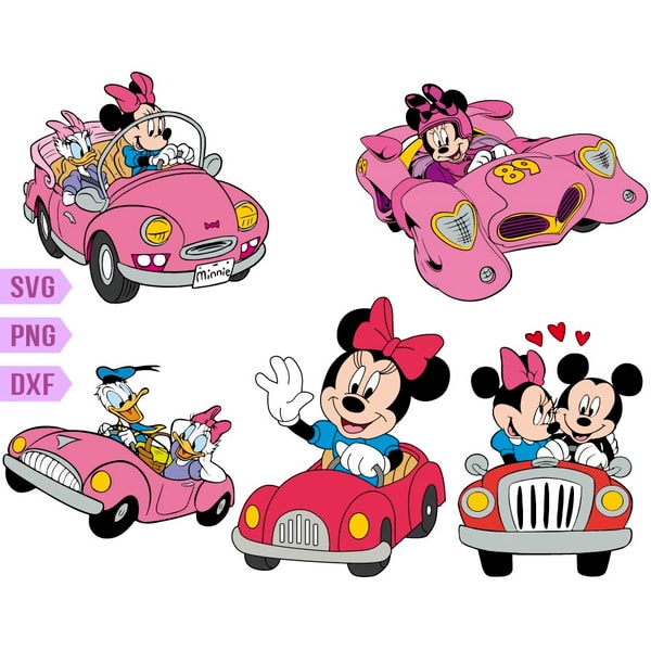 Minnie Car Model Minnie Car Race svg, Minnie svg, dxf, png, Minnie for cricut - Inspire ...